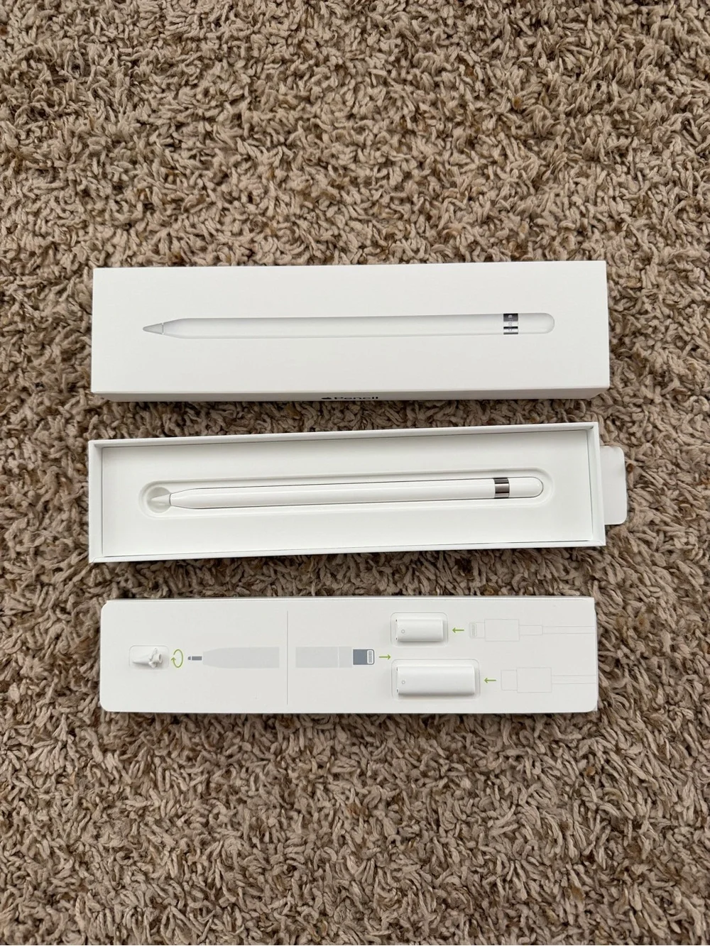 Apple Pencil Model A1603 - White Stylus with Silver Accent - Original Box